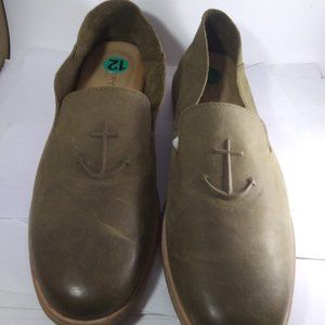New Sperry Seaport Levy Olive Anchor loafer 12  NAUTICAL LOAFERS
